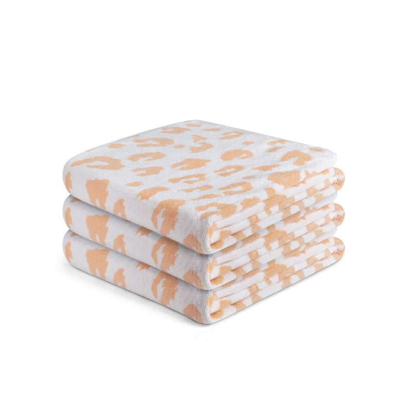 Towels Leopard Coral